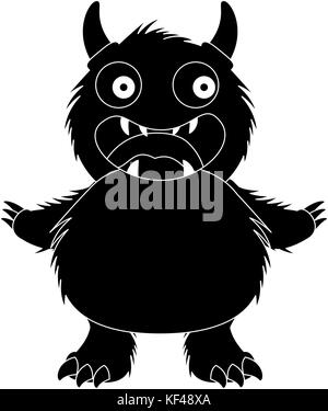 Männliche furry Monster Charakter Stock Vektor