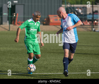 Labor Party Conference Fußballspiel gegen Lobby XI im Trainingszentrum Brighton und Hove Albion. Mit: Sadiq Khan- Bürgermeister von London wo: Brighton, England, Großbritannien Wann: 24. Sep 2017 Quelle: Wheatley/WENN Stockfoto