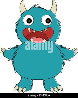 Männliche furry Monster Charakter Stock Vektor