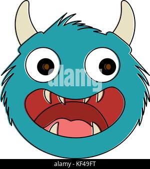 Männliche furry Monster Charakter Stock Vektor