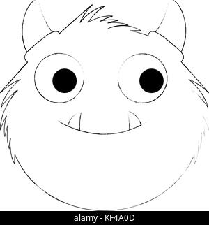 Männliche furry Monster Charakter Stock Vektor