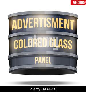 Runde Glasscheibe für Werbung Stock Vektor