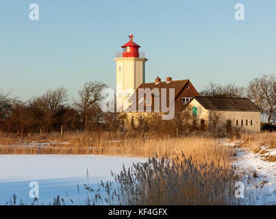 Leuchtturm von Westermarkelsdorf, Fehmarninsel, Deutschland Stockfoto