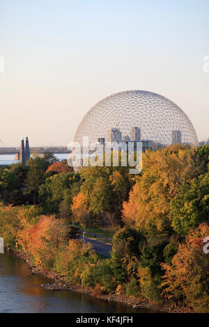 Kanada, Quebec, Montreal, Ste-HŽlne Island, Herbstlaub, Biosphäre, Stockfoto