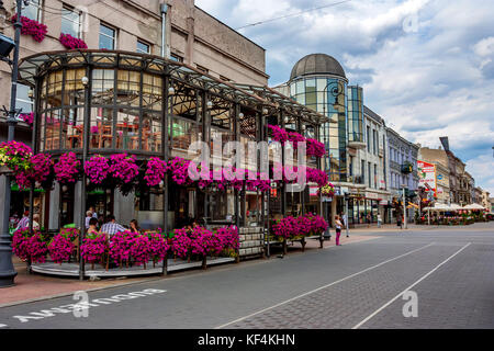 Lodz, Polen - Juni, 2012: Piotrkowska-Straße Stockfoto