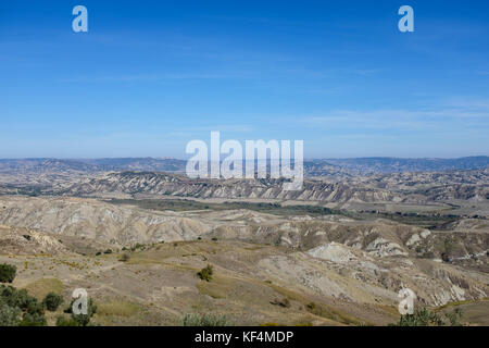 Landschaft der italienischen Badlands calanchi genannt Stockfoto