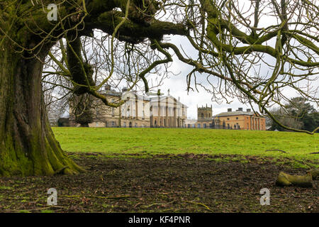 Der Norden vor Kedleston Hall, Kedleston, Derbyshire, England, Großbritannien Stockfoto