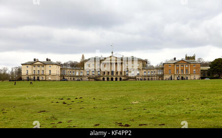 Der Norden vor Kedleston Hall, Kedleston, Derbyshire, England, Großbritannien Stockfoto