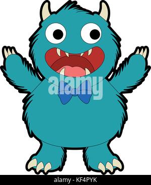 Männliche furry Monster Charakter Stock Vektor