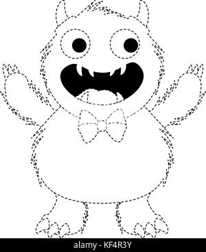 Männliche furry Monster Charakter Stock Vektor