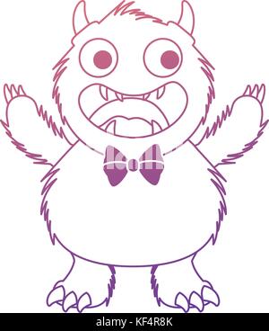 Männliche furry Monster Charakter Stock Vektor