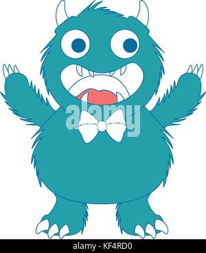 Männliche furry Monster Charakter Stock Vektor