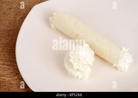 Ansicht von oben Vanilleeis crepe Stockfoto