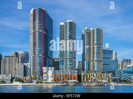 Australien, New South Wales, Sydney, Darling Harbour, Ansicht der Barangaroo International Towers Stockfoto
