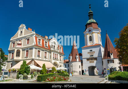 Steiner Tor, Tor aus dem 15. Jahrhundert in Krems an der Donau die Wachau in Österreich Stockfoto