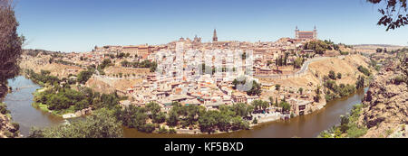 Panorama in der Altstadt von Toledo, Spanien Stockfoto