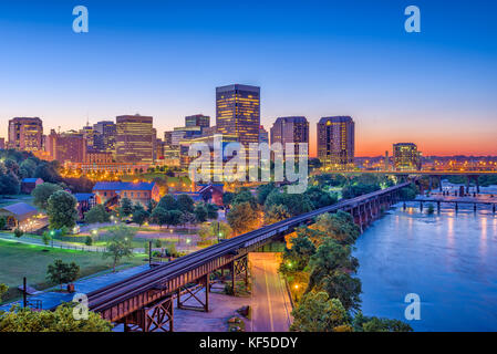 Richmond, Virginia, USA Downtown Skyline. Stockfoto