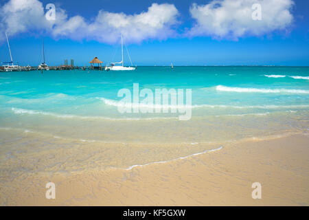 Cancun Playa Tortugas Strand in der Hotelzone von Mexiko Stockfoto