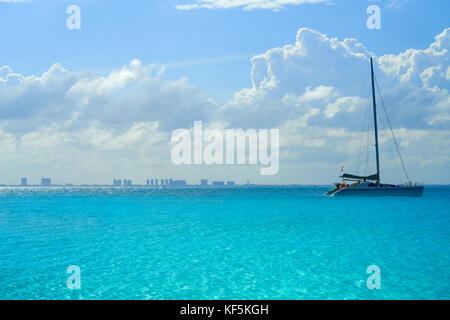 Cancun Hotel Zone von Isla Mujeres Insel Riviera Maya in Mexiko Stockfoto