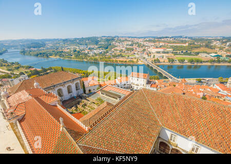 Coimbra Luftaufnahme Stockfoto