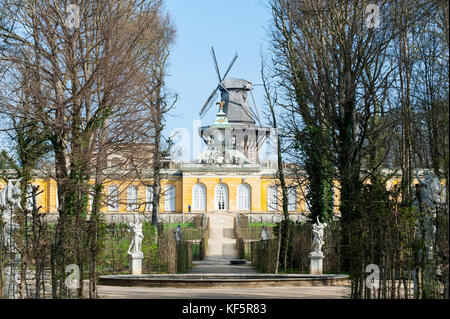 Neuen Kammern im Park Sanssouci, Potsdam, Brandenburg, Deutschland, Europa Stockfoto