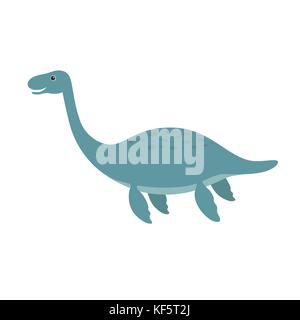 Cute plesiosaurus Cartoon Stock Vektor