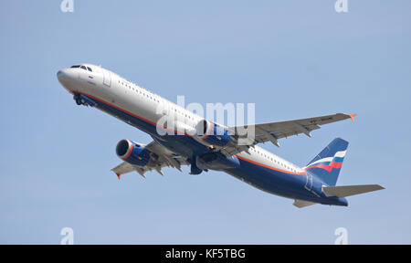 Aeroflot Russian Airlines a321 VP-BUM vom Flughafen London-Heathrow LHR Stockfoto