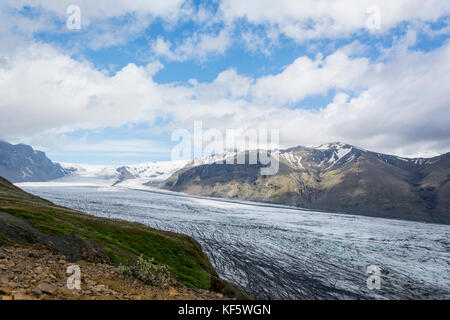 Skaftafellsjokull Gletscher in Island. panorama bild von 9 Schüsse. Stockfoto