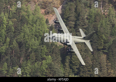 Die Mach Loop in Wales ist eine militärische Geringe Ort der Ausbildung Stockfoto