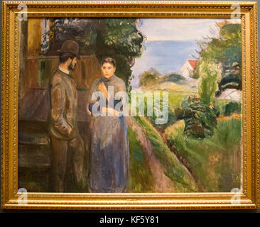 'Abend Talk" von Edvard Munch Stockfoto