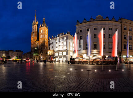 Krakauer Altstadt Marktplatz Stockfoto