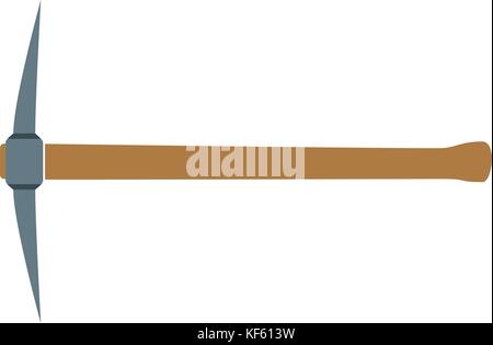 Spitzhacke mit Holzgriff Stock Vektor