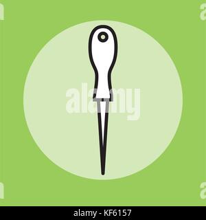 Scharfe ahle Werkzeug Stock Vektor