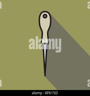 Scharfe ahle Werkzeug Stock Vektor