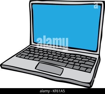 Offen Laptop Stock Vektor
