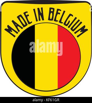 In Belgien gemacht Stock Vektor