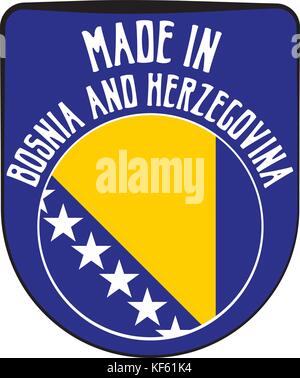 In Bosnien und Herzegowina Stempel gemacht Stock Vektor