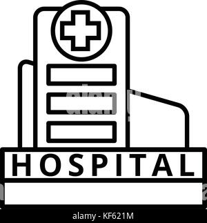 Großes Krankenhaus Gebäude Stock Vektor