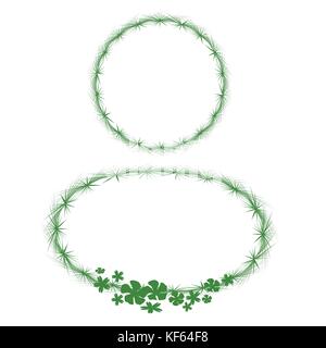 Vektor grün niedlichen Rahmen für Ihre Karte oder Bild oder Einladung auf weißem Hintergrund isoliert Stock Vektor