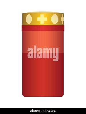 Vektor realistische Darstellung einer brennenden Kerze geeignet für die Feiertag des Tages aller Heiligen oder in der Ernst Stock Vektor