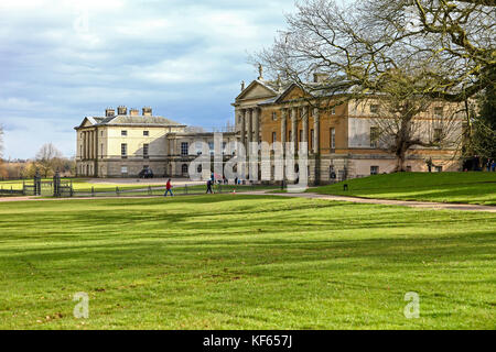 Der Norden vor Kedleston Hall, Kedleston, Derbyshire, England, Großbritannien Stockfoto