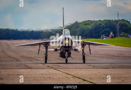 English Electric Lightning F6 wird von der Lightning Preservation Group, Bruntingthorpe, Großbritannien, betrieben Stockfoto