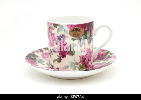 Leonardo Sammlung China Tasse und Untertasse mit floralem Design Stockfoto