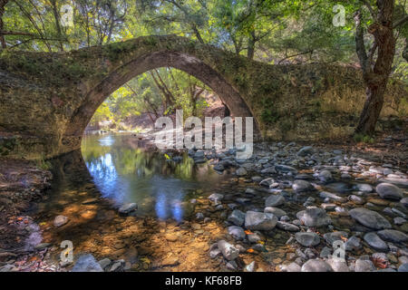 Tzelefos-Brücke, Paphos, Zypern Stockfoto