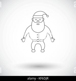 Santa Claus Flachbild-Symbol Stock Vektor