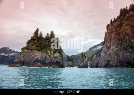 USA, Alaska, Seward, erkunden Resurrection Bay auf dem Weg zum Holgate Gletschers Stockfoto
