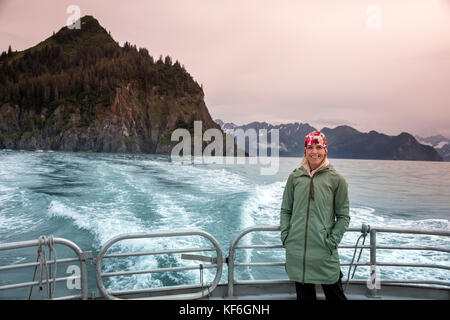 Usa, Alaska, Seward, erkunden Resurrection Bay auf dem Weg zum Gletscher holgate Stockfoto