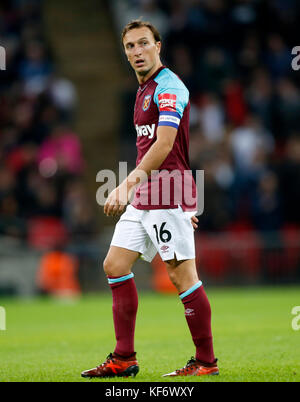 London, Großbritannien. 25. Oktober 2017. Mark Noble von West Ham United in der carabao Pokalspiel zwischen dem Tottenham Hotspur und West Ham United im Wembley Stadion, London, UK gespielt. Credit: Jason Mitchell/Alamy leben Nachrichten Stockfoto