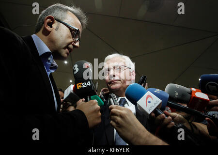 Madrid, Spanien. 26 Okt, 2017. Ferran Mascarell ist nicht erlaubt eine spezielle Sitzung zu sprechen die 155 Artikel in Katalonien im spanischen Senat in Madrid, am Donnerstag, 26, Oktober 2017. Credit: Gtres Información más Comuniación auf Linie, S.L./Alamy leben Nachrichten Stockfoto