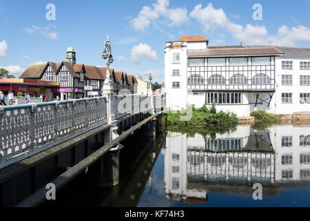 Taunton Stadtbrücke über Fluss-Ton, Bridge Street, Taunton, Somerset, England, Vereinigtes Königreich Stockfoto